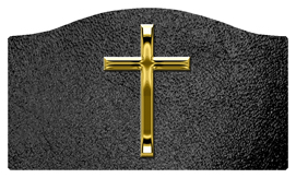 DASHELL-510-GD-SH-BK Gold Single Cross Shimmer Black Background